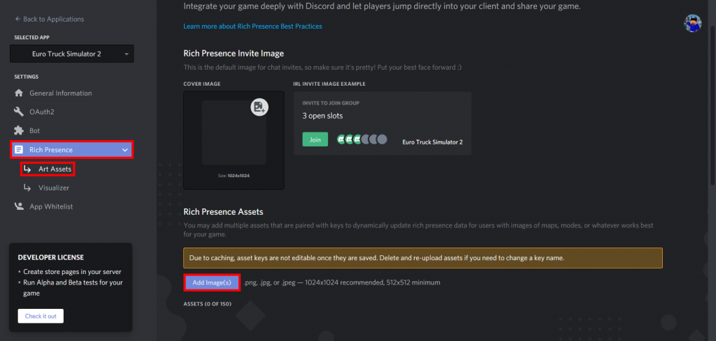 Configure your Discord Rich Presence Application - Trucky - The