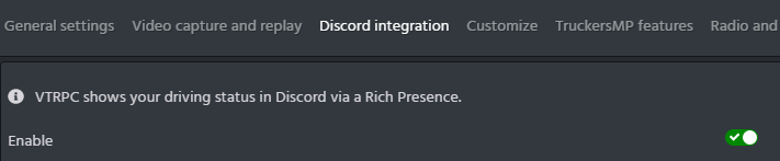 Configure your Discord Rich Presence Application - Trucky - The